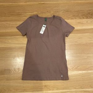 Mauve - purple cotton tshirt, listed size large, NWT